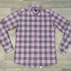 Eton Button Down Check Shirt Mens Large Slim Fit