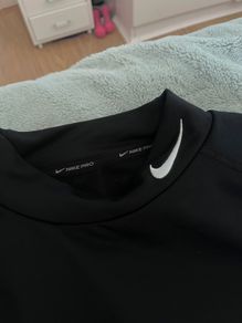 Nike Pro Long Sleeve Base Layer Compression Top Black Size L