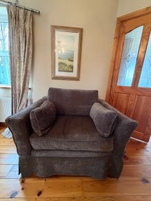 Feather And Down Two Seater Couch And Armchair