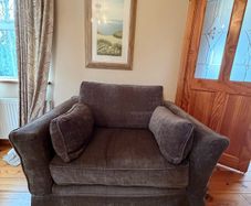 Feather And Down Two Seater Couch And Armchair