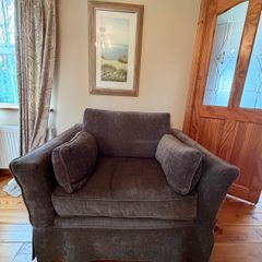 Feather And Down Two Seater Couch And Armchair