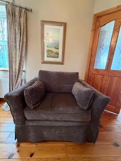 Feather And Down Two Seater Couch And Armchair