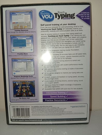 Teaching-you Touch Typing 2 Version 2.0 A Complete Course -PC CD-ROM- new and sealed