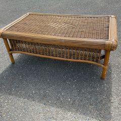 wicker coffee table