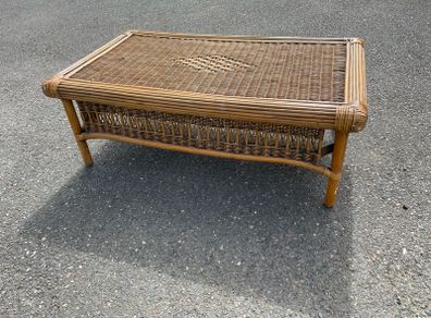 wicker coffee table