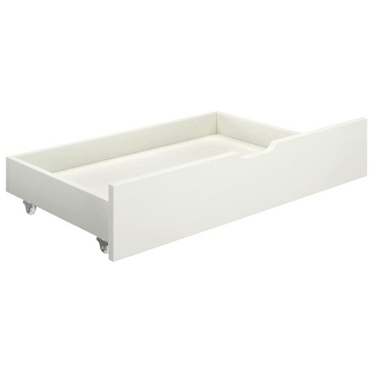 Bed Frame with 2 Drawers White Solid Pine Wood 90x200 cm