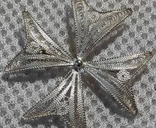 AJF sterling silver brooch