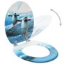 WC Toilet Seats with Lid 2 pcs MDF Penguin Design Image 7