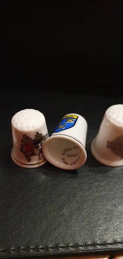 Collection of Bone China Irish Themed Thimbles