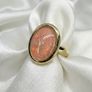 Opal Stunning Terra Opalis Gold Plated Silver Ring Padparadscha Glow Image 2