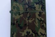 Vintage Zippo Lighter - Camo Camouflage Green Olive Drab Matte Finish