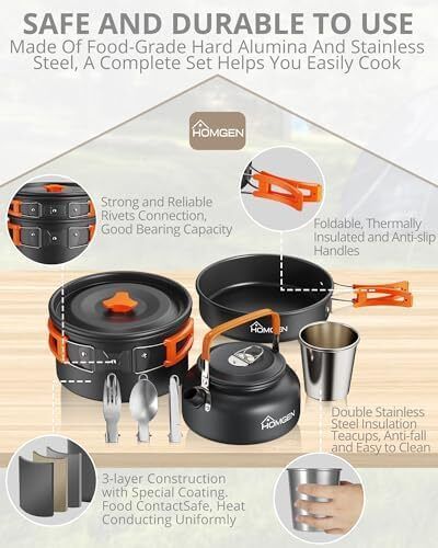Camping Pots and Pans Set
