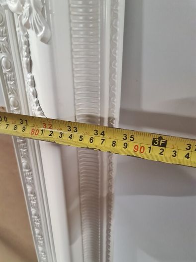Large White Ornate Picture  Mirror Frame Only 148cm x 87cm Storage Clearance