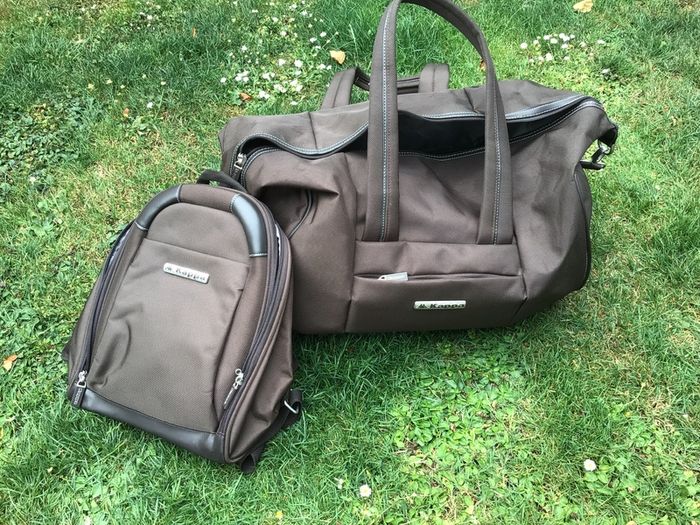 Travel bag and backpack set.