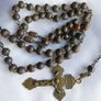 Antique  Rosary necklace pendant L-26" Image 9