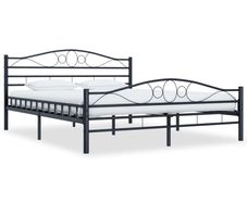 Bed Frame Black Steel 160 x200 cm