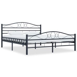 Bed Frame Black Steel 160 x200 cm