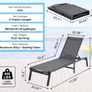 2Pcs Chaise Lounge Aluminum Patio Lounge Chairs with Adjustable 5-Position Recliner and Full Flat Tanning Chairs Image 9