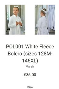 communion dress- bolero