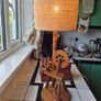 Lamp Vintage original Midcentury Spinning wheel Lamp Image 9