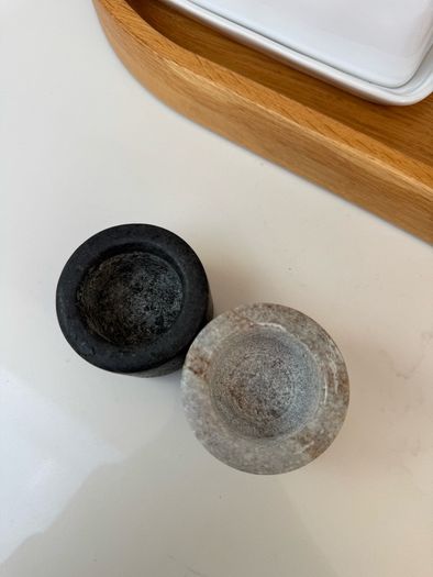 Marble salt and pepper pinch bowls