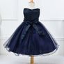 New Girls Sequinned Dress Flower Sash Sleeveless Formal Party Wedding Bridesmaid Sz 4-5yrs Image 2