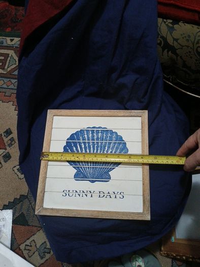 Timber Framed Seashell Painting