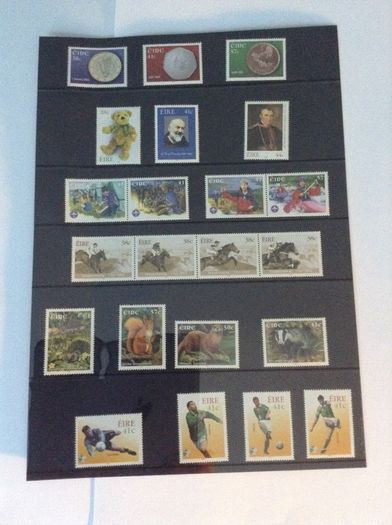 Year 2002 Mint full set of Irish Commemorative stamps and  Rock Legends