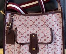LOUIS VUITTON Monogram Mini Besace Mary Kate Bag Red