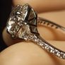 2 carat Moissanite Halo Ring with Accents Image 8