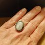 sterling silver ring with moon stone Image 2