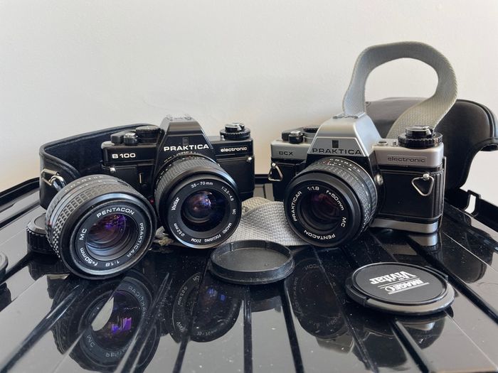 2x film camera 3x lenses