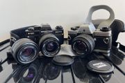 2x film camera 3x lenses