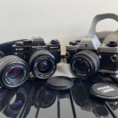 2x film camera 3x lenses