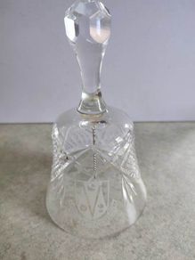 Crystal Bell Engreaved In Good Condtion.