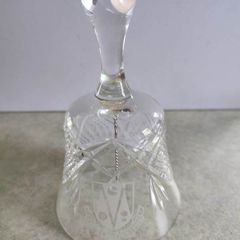 Crystal Bell Engreaved In Good Condtion.