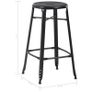 Bar Stools 4 pcs Black Steel Image 7