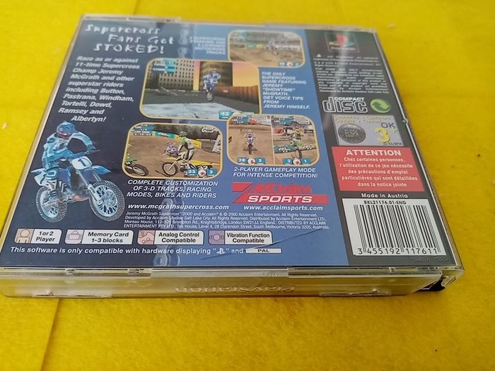Jeremy McGrath Supercross Super cross PlayStation 1 Ps1 Games PlayStation 2 Ps2 Games Original