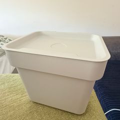 Light Grey 3L Plastic Storage Bin with Lid