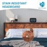 King Size Bed Frame with Storage Wooden Headboard Image 2