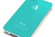 iPhone 4, iPhone 4S Hard Plastic Cover Back Case Turquoise Free Screen Protector