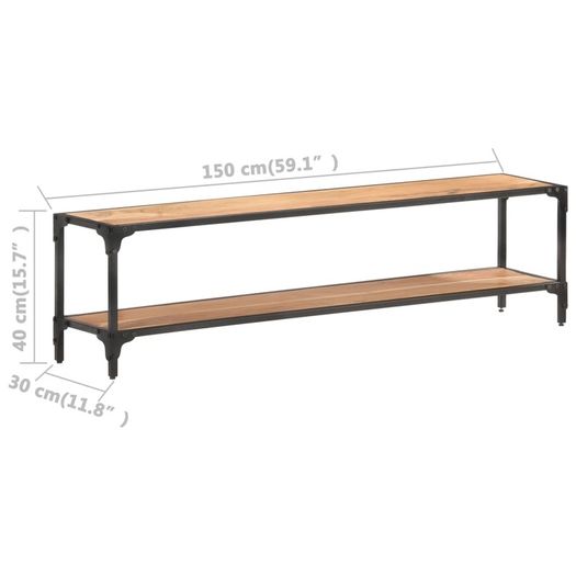 TV Cabinet 150x30x40 cm Solid Acacia Wood