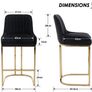 2 X Bar stools Velvet Luxurious Comfort & Sleek Style Image 7