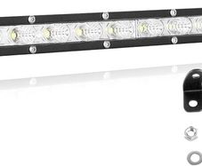 13 Inch 60W Led Work Light Bar Single Row LED Light Bar Flood Beam Waterproof Fog Lamps Offroad Driving Lights for 4X4 Tractor Truck Boat ATV UTV SUV