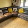 Brown leather corner Suite Image 2