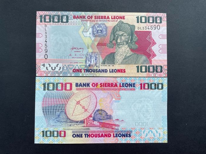 Sierra  Leone  1,000 Leones  2010.    (uncirculated ) Pick 30 A .
