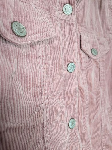 Denim Co Pink Corduroy Sherpa Trucker Jacket Womens Size 12