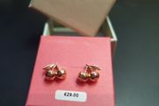 NEW Ted Baker Gold color CHERRY small earrings RRP 29 euro NEW &amp; BOXED