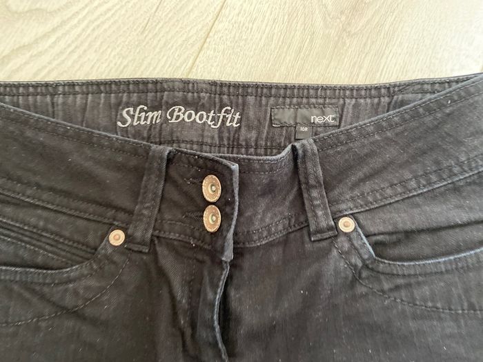 Next Black Slim Bootfit Jeans Size 10R