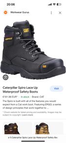 Caterpillar Spiro Lace Up Waterproof Safety Boots size 13